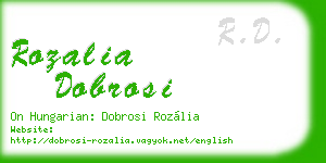 rozalia dobrosi business card