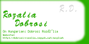 rozalia dobrosi business card